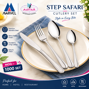 Classic Chrome Stainless Steel Eco-Friendly Food Contact Safe 4-Piece Flatware Set with Ergonomic Handles for Home Use - Product Image 3