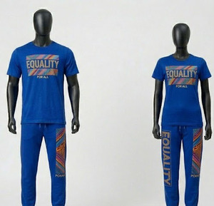 Conjunto de Camiseta y Pantalones Estampados Personalizados de Primera Calidad para Todos, Cuello Redondo, Manga Corta, Estilo Casual Urbano de Verano para Hombre, OEM - Product Image 1