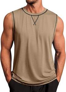 Débardeurs de sport pour hommes de haute qualité, sans manches, col rond, décontractés, pour la musculation, la gym et la course à pied - Product Image 6