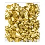 Golden Eco-Friendly Butterfly Bow Gift <b>Ribbons</b> Satin Woven Metallic Double Face Polyester Birthday Christmas Decorative Bows - Product Image 2
