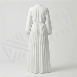 Abaya Kimono OEM 2025 pour femmes musulmanes, en tissu polyester épais, doux et très extensible, col en V, manches longues, ornée de perles, longueur cheville - Product Image 2