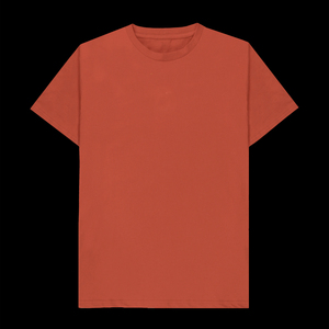 T-shirt rouge uni en coton à manches courtes pour homme, coupe classique, col rond, jersey décontracté, couleur unie, design simple - Product Image 3
