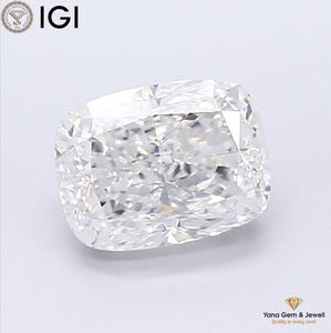 เพชรทรงคุชชั่นสี F ความสะอาดระดับ VVS2 น้ำหนัก 2.50 กะรัต เพชร CVD ที่เพาะเลี้ยงในห้องปฏิบัติการ พร้อมใบรับรอง IGI สำหรับเครื่องประดับสั่งทำส่วนตัว - Product Image 1
