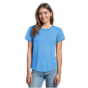 T-shirt d'été personnalisable pour femme avec appliques et logo imprimé – Vente en gros, étiquette privée vierge - Product Image 1