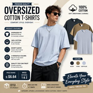 T-shirt surdimensionné en coton teint à la main pour homme, coupe décontractée, manches courtes, col rond, streetwear, été - Product Image 4