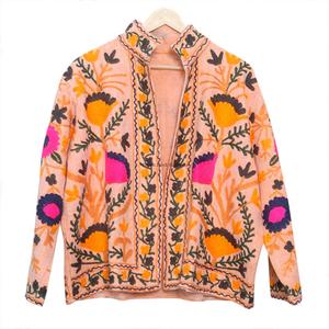best quality Handmade Suzani Embroidery TNT <b>Jacket</b> for Women Breathable Cotton Unisex Coat Ethnic <b>Short</b> <b>Jacket</b> for women Gifts - Product Image 6