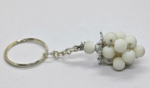 High Quality Crystal Keychain Stone white jade grapes <b>key</b> Chine natural Stone bead Healing <b>Key</b> Holder Gift Women <b>Key</b> <b>Chains</b> - Product Image 2