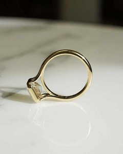 Anillo de compromiso y boda de oro macizo de 14K con diamante de corte Asscher de 2.00CT cultivado en laboratorio, joyería para propuesta de matrimonio para novias. - Product Image 3