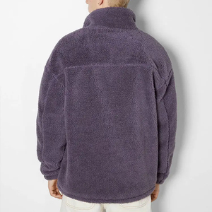 Pull en polaire Sherpa épais à demi-zip, col montant, chaud, décontracté, pour l'extérieur, fabricant sur mesure - Product Image 2