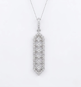 Collier pendentif halo en diamant de laboratoire taille princesse en or 18 carats de qualité supérieure pour femme, bijou de luxe, cadeau de mode raffiné - Product Image 5