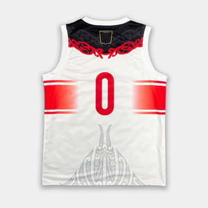Maillot de basketball réversible personnalisé, uniforme double face par sublimation, noir et blanc, tenue d'équipe, vente en gros OEM - Product Image 4