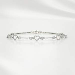 DIVYORO for HEART <b>INFINITY</b> BAR <b>BRACELET</b> 925 Silver Women's - Product Image 1