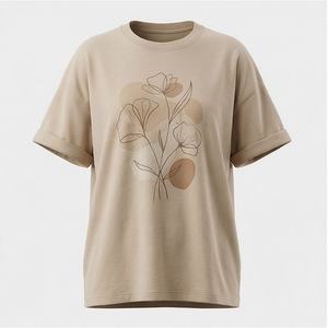 Nueva Llegada, Camisa de Oficina para Mujer, Primavera Otoño, Moda, Estampado Moderno, Vestido Informal para Dama, 240 g/m², 100% Algodón Satinado con Lentejuelas - Product Image 1