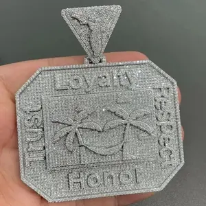 Pendentif en argent sterling plaqué or pour femme avec lettre personnalisée en moissanite véritable taille ronde 7 carats - Product Image 6