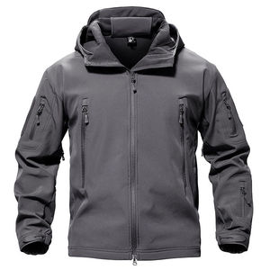 <b>Men's</b> Hooded Winter Puffer Tactical <b>Jacket</b> Windproof Thick <b>Fleece</b> <b>Lined</b> Outdoor Casual Zipper Closure Solid Black - Product Image 6