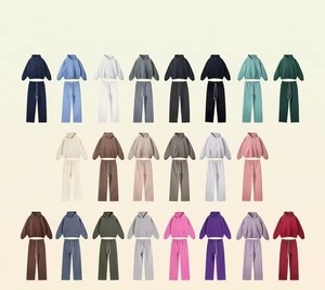 Survêtement Homme Personnalisé OEM avec Logo, Marque Privée, Ensemble Jogging en Polaire, Streetwear Deux Pièces, Vente en Gros, Faible MOQ - Product Image 4