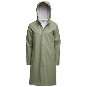 Unisex Latest Design High Quality Hooded <b>Long</b> <b>Raincoat</b> jacket With Button Closure Waterproof Casual Wear PU Coated Polyester/ - Product Image 1