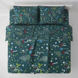 Parure de lit Enchanted et 2 taies d'oreiller, motif floral classique, 100% coton, 150 fils/cm², qualité A, toutes saisons - Product Image 4