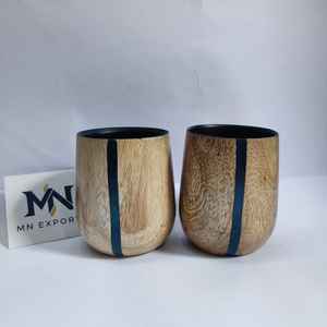 Taza de madera retro de alta calidad con asa, taza de té sencilla grabada para fiestas, venta al por mayor, tazas de madera de jujube para el hogar - Product Image 1