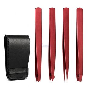 Juego de Pinzas para Cejas de Acero Inoxidable Verde Duradero con Punta Inclinada y Plana, Accesorios de Belleza y Cuidado Personal de Precisión - Product Image 3
