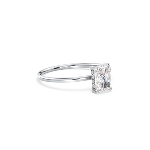 แหวนเพชรทรงวงรีฝังเพชรแบบซ่อน REYES Original Design ทองคำแท้ 14K เพชร HPHT CVD ผลิตในห้องปฏิบัติการ ของขวัญแต่งงานสุดหรู เครื่องประดับชั้นดีสำหรับผู้หญิง - Product Image 3