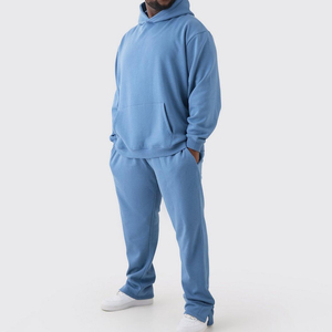 Fabricante de Ropa al por Mayor, Conjunto Deportivo Extra Grande para Hombre, Felpa de Algodón, Logotipo Personalizado, Conjunto Deportivo Informal de Gran Peso - Product Image 1
