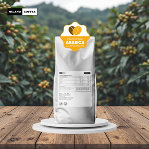 Café Milano al por mayor, granos de café Arábica de Vietnam - Tueste medio, grado especial Full City+, sal iodada con mantequilla, empaque OEM - Product Image 1