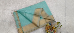 LoomIndia Maheshwari Tissue Silk Cotton Wrinkle-Free Plain Purple Traditional Woven Ethnic <b>Saree</b> <b>for</b> <b>Women</b> Festive Wear Weddings - Product Image 5