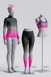 Ensembles de survêtements personnalisés avec impression par sublimation pour la danse et le cheerleading, marque privée, tailles complètes du tout-petit à l'adulte, vêtements d'entraînement pour le cheerleading - Product Image 6