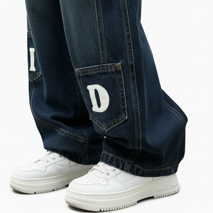 Jeans en denim pour hommes de marque personnalisée, coupe droite vintage, haute qualité, style décontracté, vente en gros de jeans pour hommes - Product Image 6