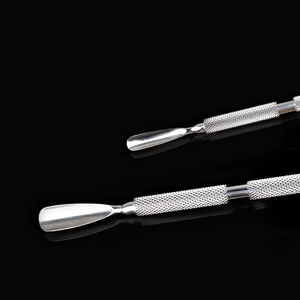Custom Made Stainless Steel Manicure Use Pakistan Made Simple Design Double Sided Cuticle <b>Nail</b> Pusher HABI INDUSTRIES Wholesale - Product Image 3
