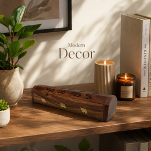 Caja de Incienso de Madera Natural |   Quemador Decorativo Recolector de Ceniza para Meditación, Aromaterapia, Decoración Espiritual del Hogar, Regalo, Exhibición - Product Image 4
