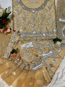 Red frontal de trabajo completo, bordado pesado con secuencia, producto en oferta, novedad, indio, paquistaní, 2022 - Product Image 2