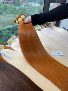 Extensiones de Cabello Natural Liso, Super Double Drawn, Cabello Vietnamita, Color Naranja, Envío a Todo el Mundo, Precio de Fábrica - Product Image 2