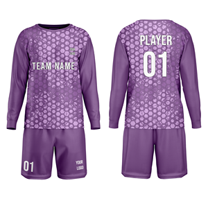 Uniforme de Portero de Fútbol Personalizado con Diseño de Panal de Abeja, Conjunto de Fútbol 100% Poliéster Sublimado, Corte Regular, Cuello Redondo - Product Image 1