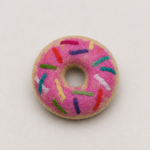Felt <b>Wool</b> Donut Toy with Colorful Sprinkles Soft Montessori Educational Numbers Plush for Kids - Product Image 4