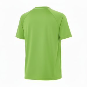 Unisex Green Crew Neck Short Sleeve Moisture Wicking <b>Polyester</b> <b>T</b>-<b>Shirt</b> Regular Fit All Seasons Solid Color Athletic Wear - Product Image 3