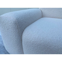 Canapé simple moderne en U avec coussins de dossier amovibles et revêtement en tissu doux pour salon ou studio