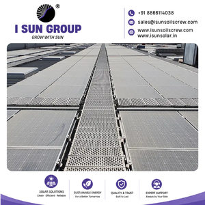Plateforme de passage industrielle en grille métallique galvanisée pour l'entretien des panneaux solaires en usine - Product Image 5
