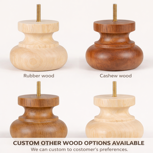 Carved Style Wooden Furniture Leg Solid <b>Wood</b> Sofa Cabinet Table Replacement Leg Natural Finish Stable Durable - Product Image 1