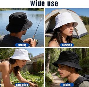 Bucket <b>Hat</b> for Women <b>Men</b> Cotton Summer Packable <b>Sun</b> Beach Fishing <b>Hats</b> Travel Cap - Product Image 6