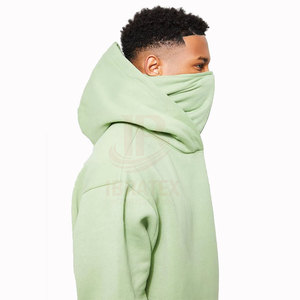 Sweat à capuche oversize en molleton 100 % coton pour homme, manches longues, plusieurs couleurs disponibles en stock - Product Image 6