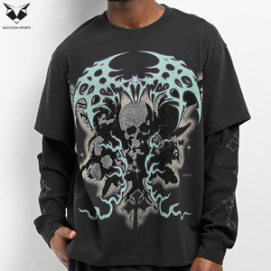 T-shirt à manches longues Saint Black, best-seller, créez votre propre style, vêtements de plein air pour hommes, t-shirts à manches longues doubles - Product Image 3