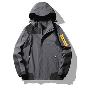 Adjustable New Arrival Breathable Waterproof Reversible Anti-UV <b>Quilted</b> Hooded Windbreaker <b>Jacket</b> for Men Zipper Regular Length - Product Image 3