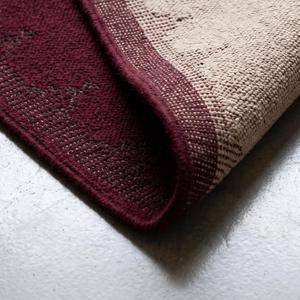 Tapis Kilim Moderne en Laine Tissé Main à Tissage Plat, Design Uni Bordeaux, Antidérapant, Usage Commercial, Tapis d'Intérieur à Poil Moyen en Toile de Coton - Product Image 6