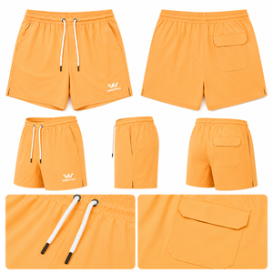 OEM Custom Men's Beach Shorts Lightweight Moisture Wicking Quick Dry Casual Summer Shorts with Adjustable <b>Drawstring</b> Closure - Product Image 3