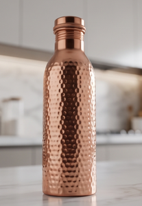 Wholesale Classic Hammered Pure Copper Water Bottle Traditional Ayurvedic Leakproof Sports Drinkware - Product Image 5