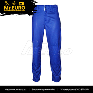 Pantalon de sport unisexe personnalisé en polyester bleu, imprimé par sublimation, respirant, coupe ajustée, antibactérien, avec braguette zippée, toutes saisons, adulte, OEM - Product Image 3