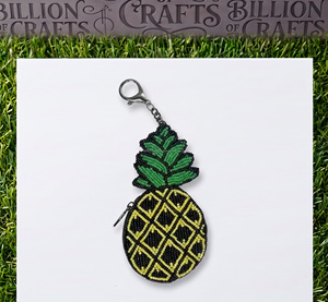 Llavero de piña de cristal hecho a mano, colgante de fruta tropical para bolso, accesorio decorativo - Product Image 2