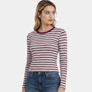 Camiseta de algodón estampada a rayas de 200 gramos para mujer, diseño personalizado, camisetas de hermandad 100% algodón, camisetas griegas - Product Image 4